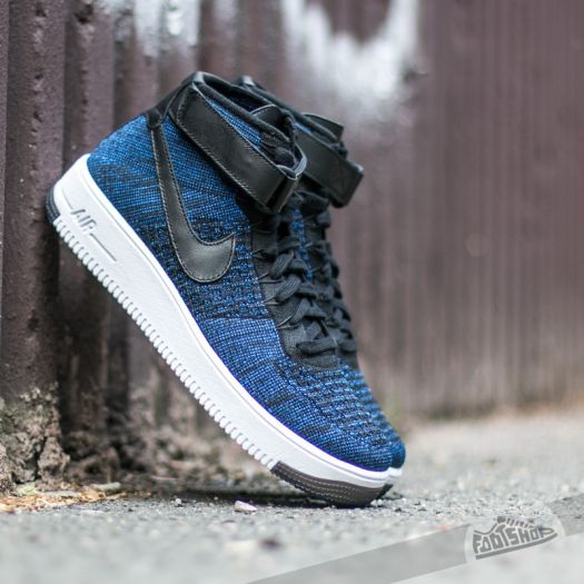 Chaussures et baskets homme Nike Air Force 1 Ultra Flyknit Mid Game Royal/  Black-White | Footshop