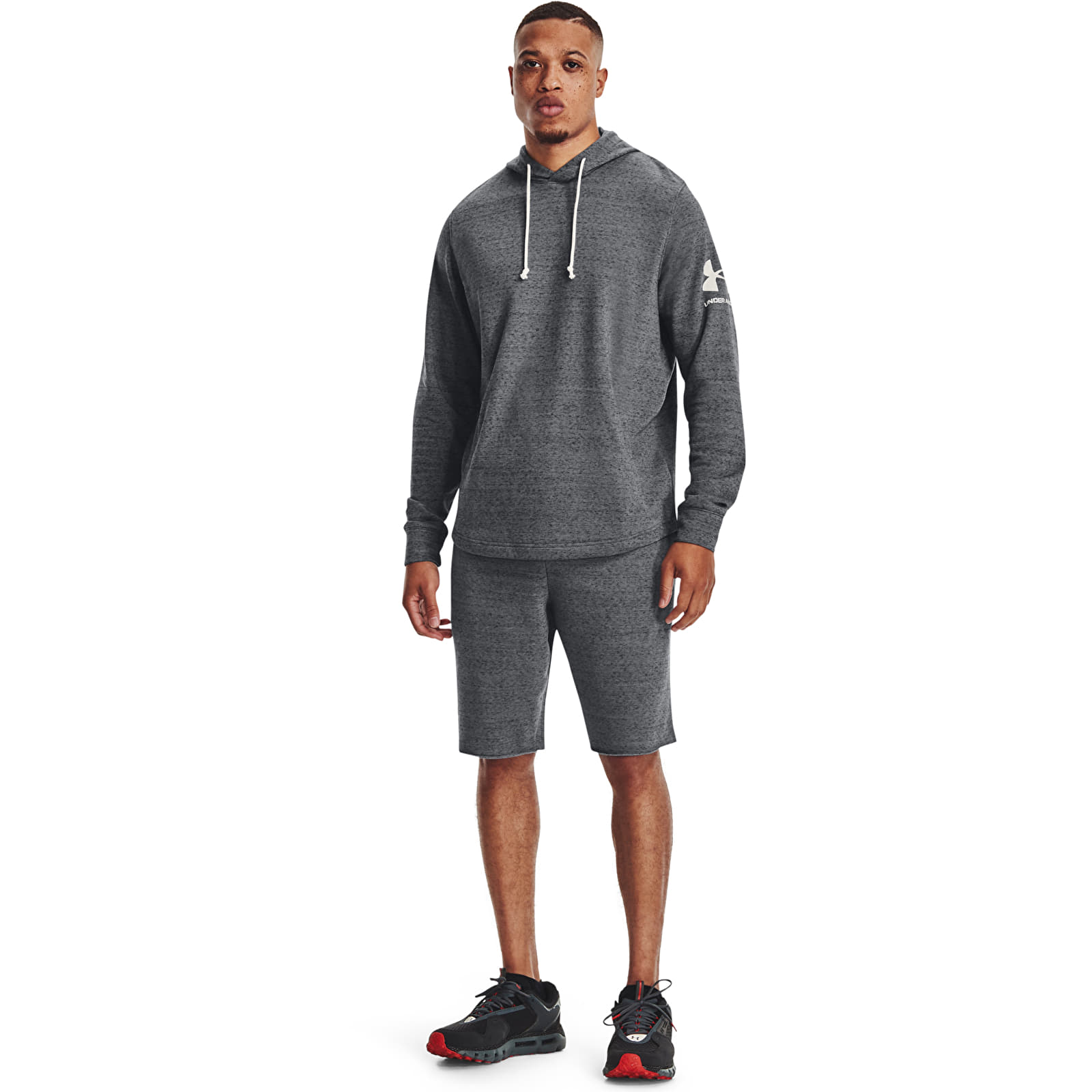 Rövidnadrágok Under Armour Rival Terry Short Pitch Gray Full Heather/ Onyx White