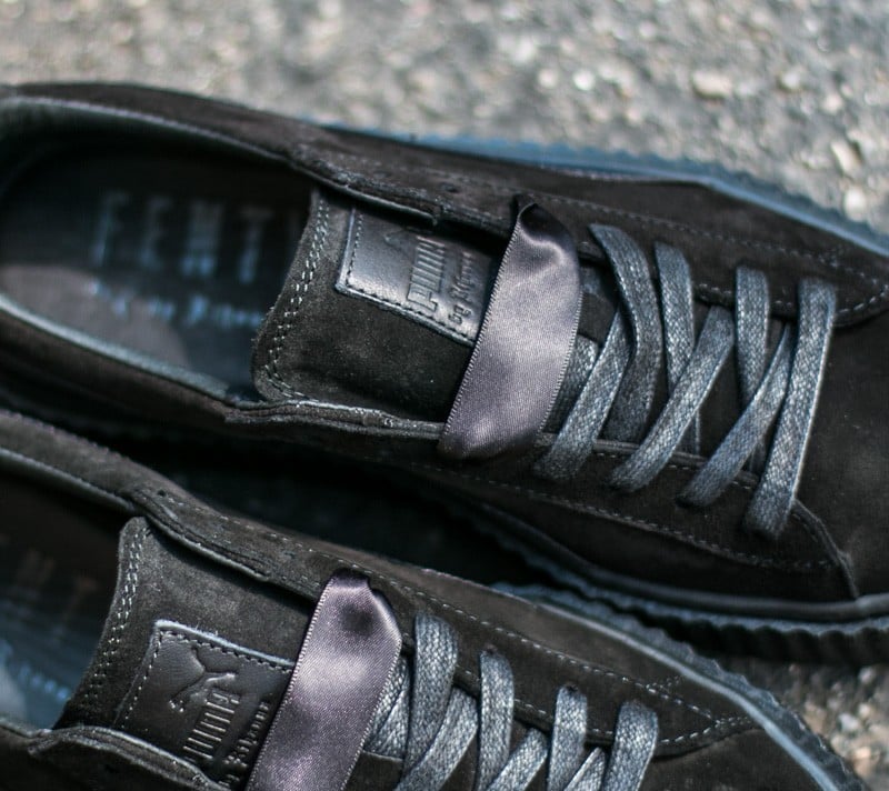 Női cipők Puma x Fenty Suede Creeper Satin Black/ Black/ Black