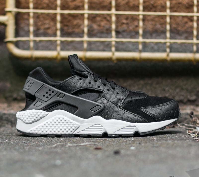 Nike sportswear air top huarache premium black/dark grey/white