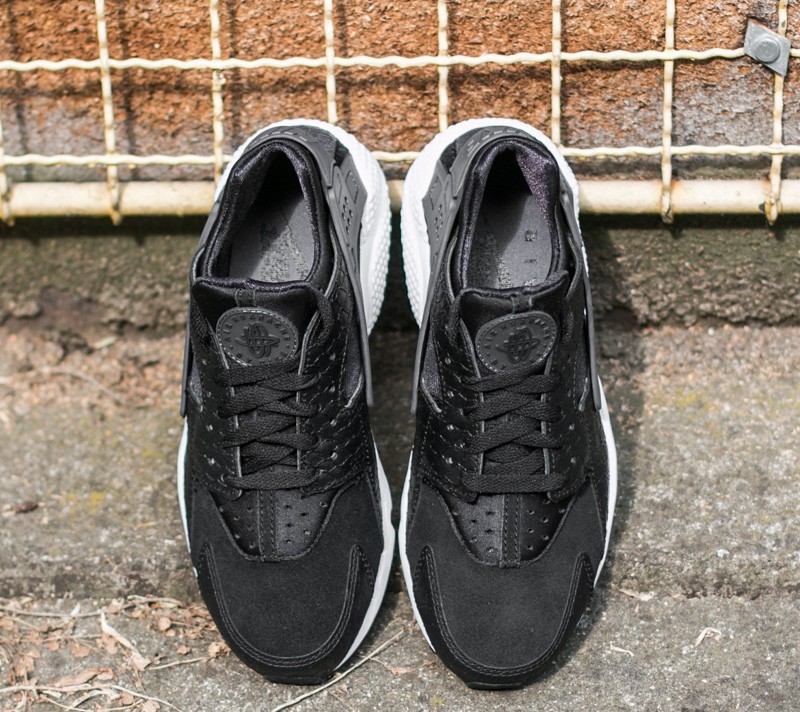 Nike air huarache run premium w black sail e amp; dark clearance grey