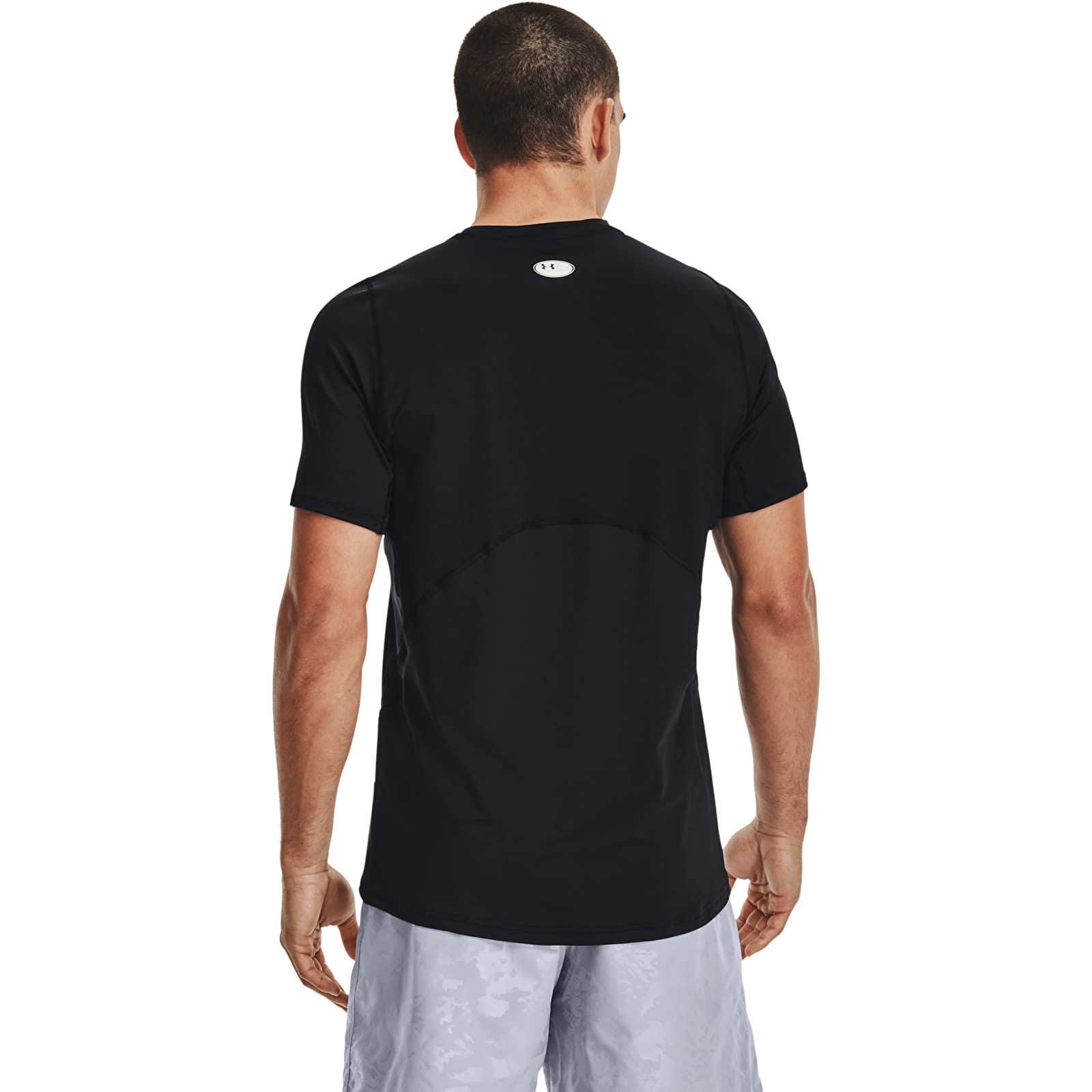 Magliette Under Armour Hg Armour Fitted SS Tee Black/ White