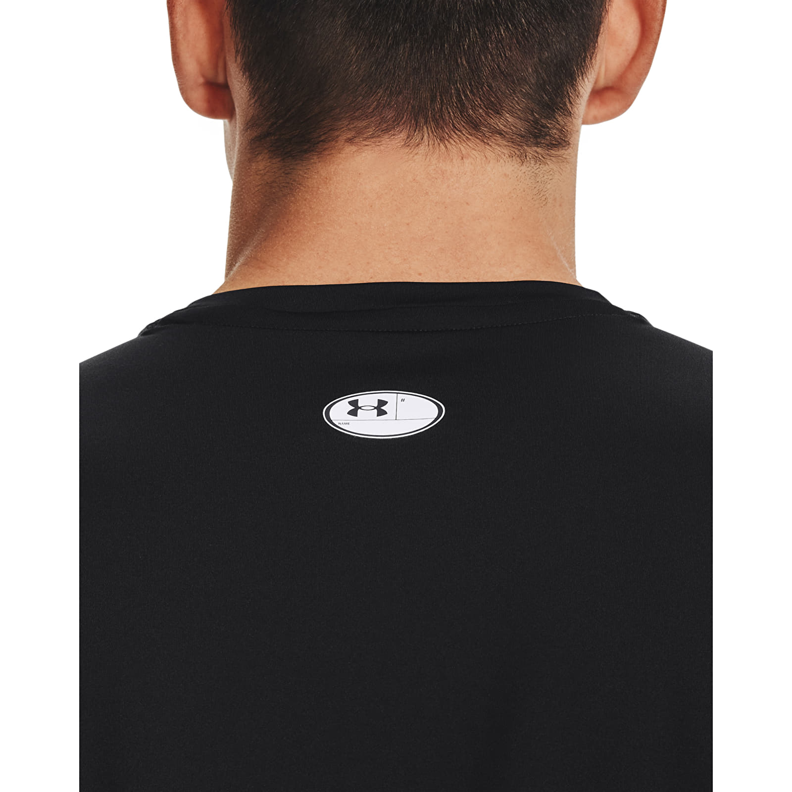 Pólók Under Armour Hg Armour Fitted SS Tee Black/ White