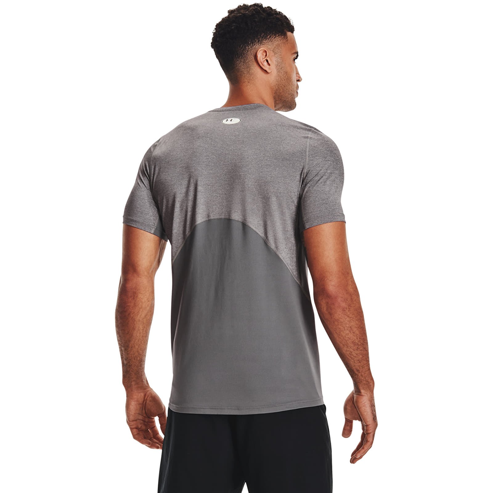 Tricou Under Armour Hg Armour Fitted SS Tee Carbon Heather/ Black - 1 | YEO