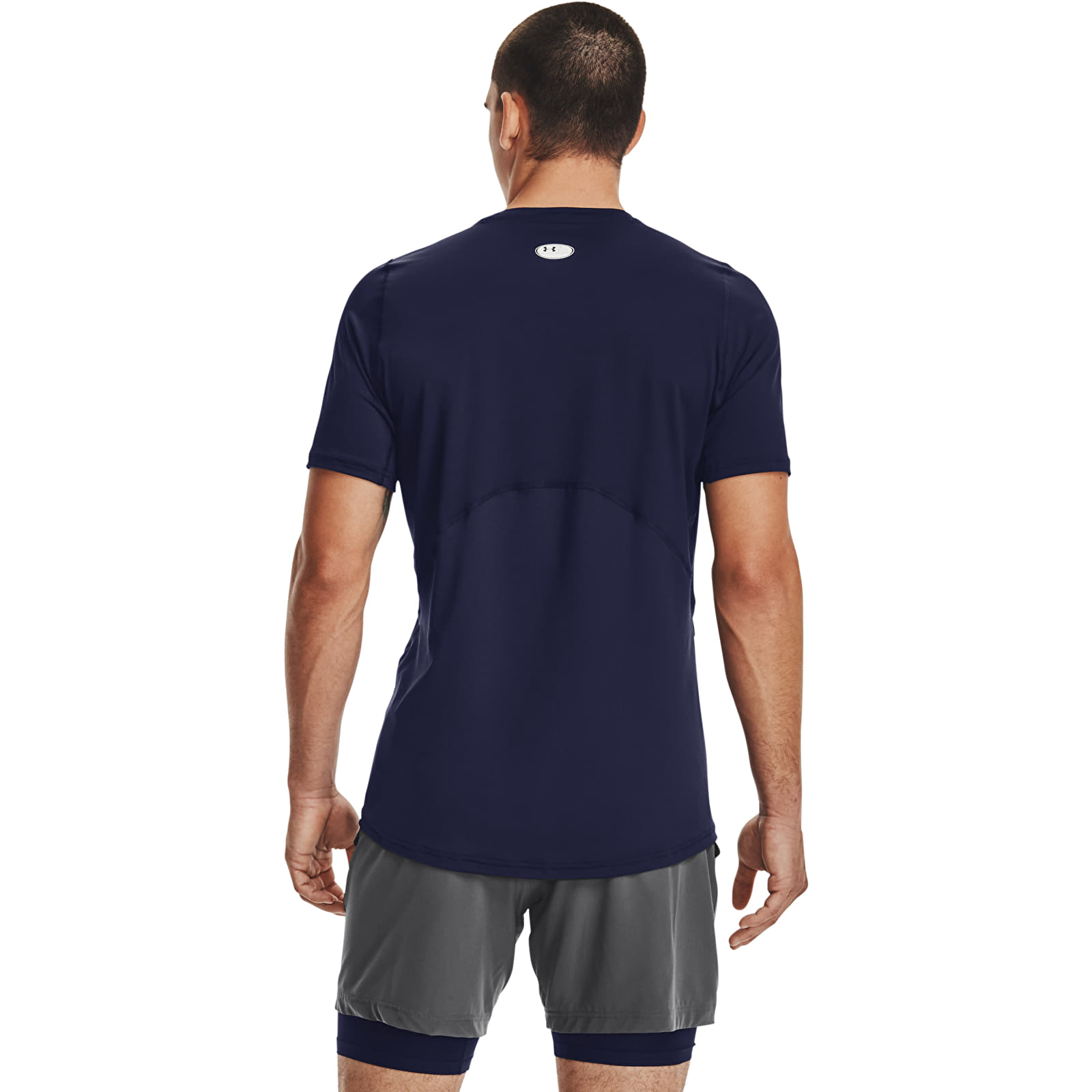 Koszulki Under Armour Hg Armour Fitted SS Midnight Navy/ White