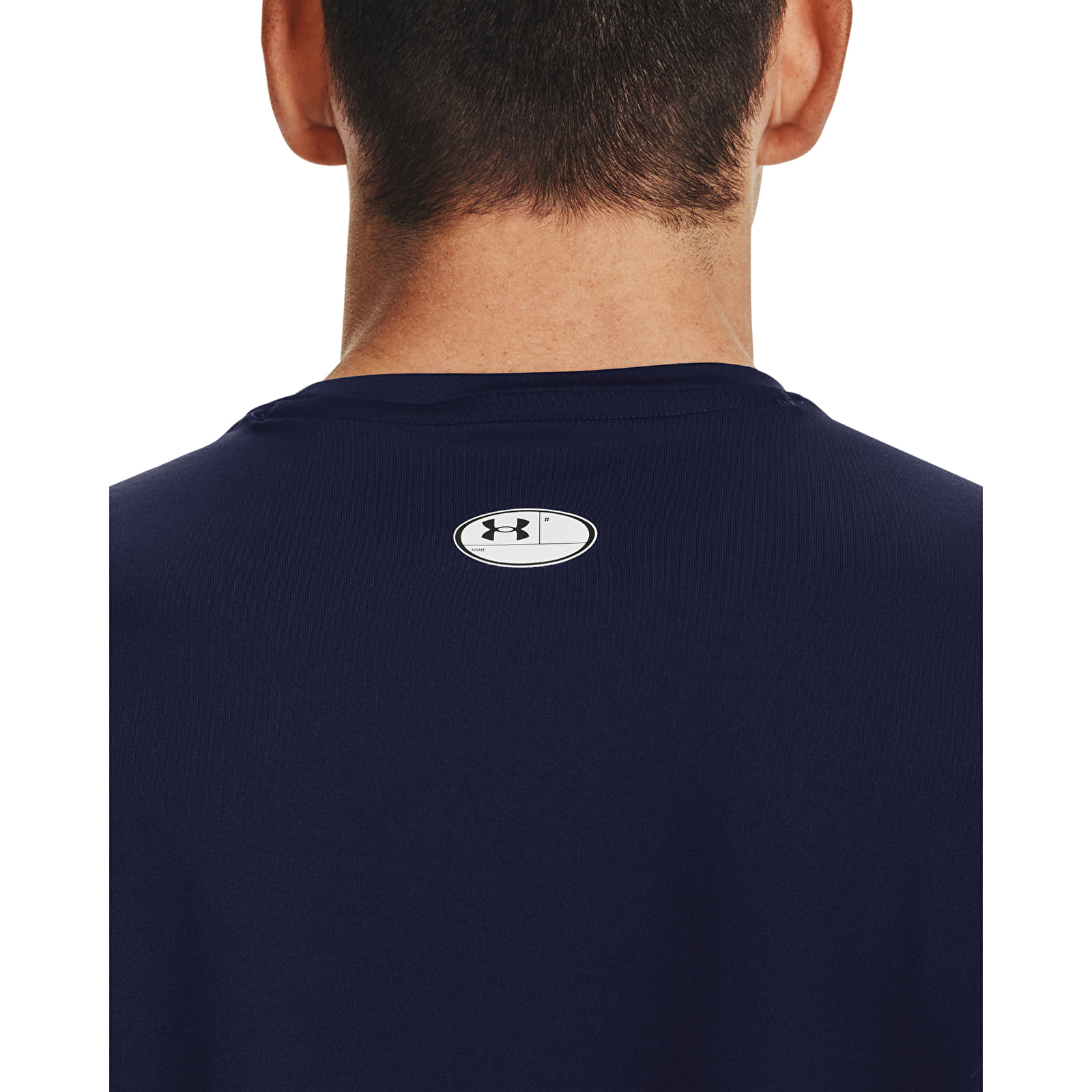 Koszulki Under Armour Hg Armour Fitted SS Midnight Navy/ White