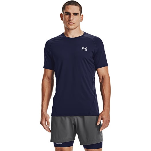 T-shirt Under Armour Hg Armour Fitted SS Midnight Navy/ White