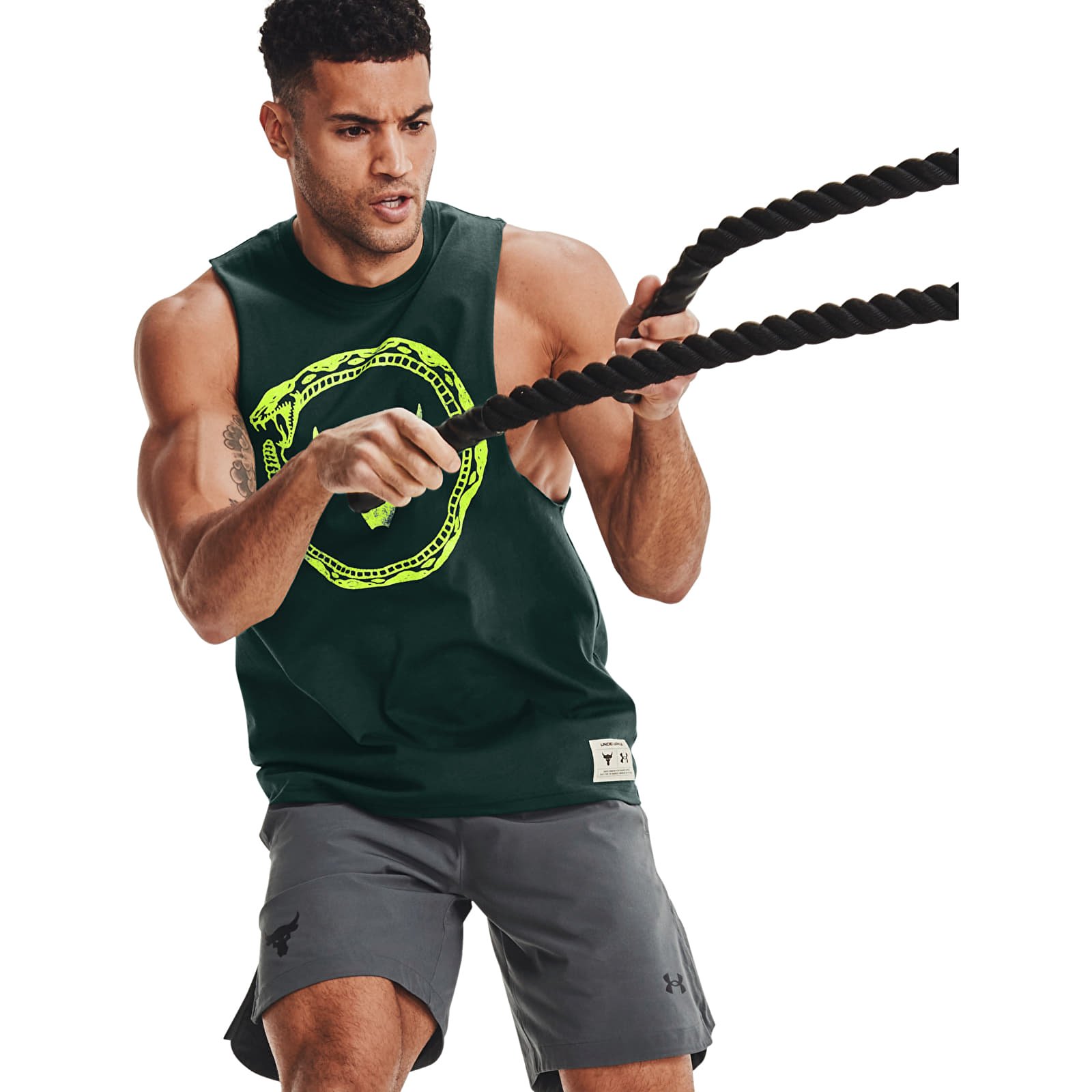 Ujjatlan pólók Under Armour Pjt Rock Same Game Tank Green