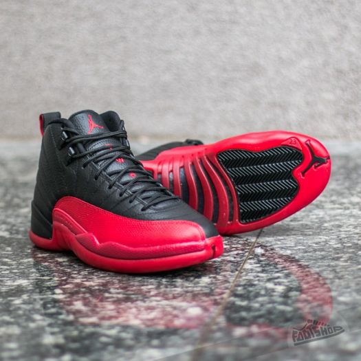 Men s shoes Air Jordan 12 Retro Flu Game Black Varsity Red Footshop