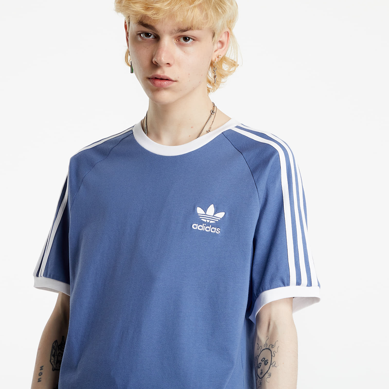 Majice T-shirt adidas 3 Stripes Tee Crew Blue