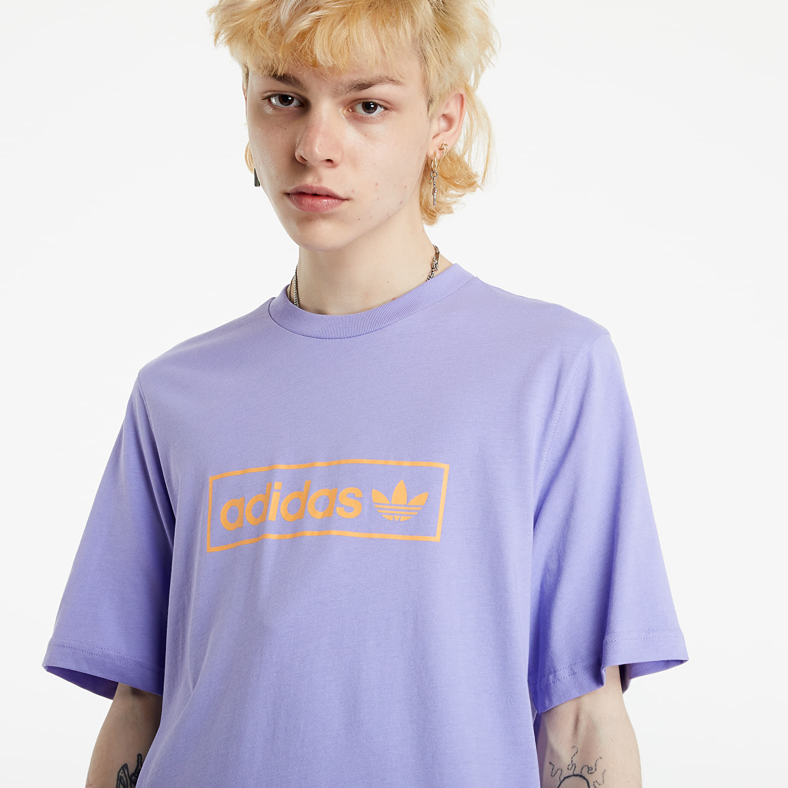 T-Shirts adidas Linear Logo Tee Light Purple