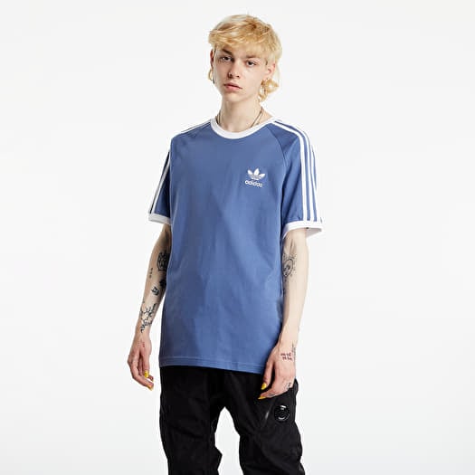 Adidas blue cheap striped shirt