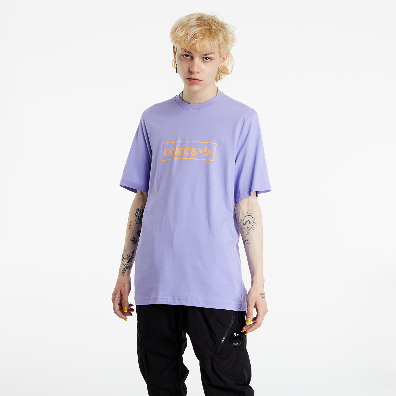 T-Shirts adidas Linear Logo Tee Light Purple
