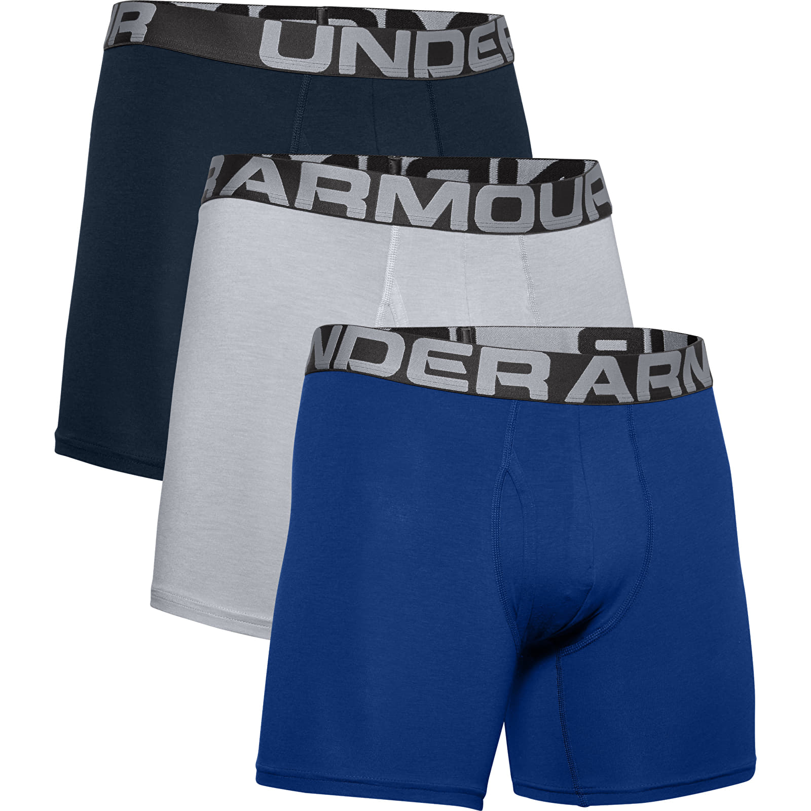 Boxer Under Armour Charged Cotton 6In 3 Pack Blue