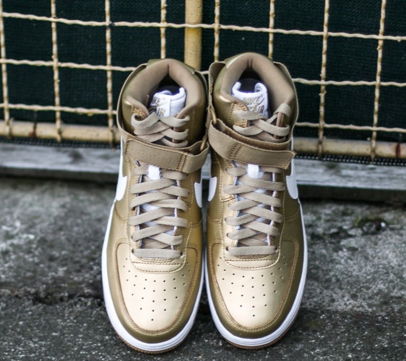 All gold air force ones high top online