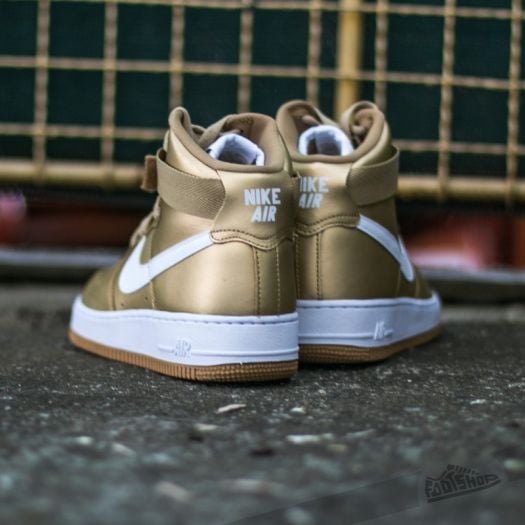 Air force 1 high white and gold 2025