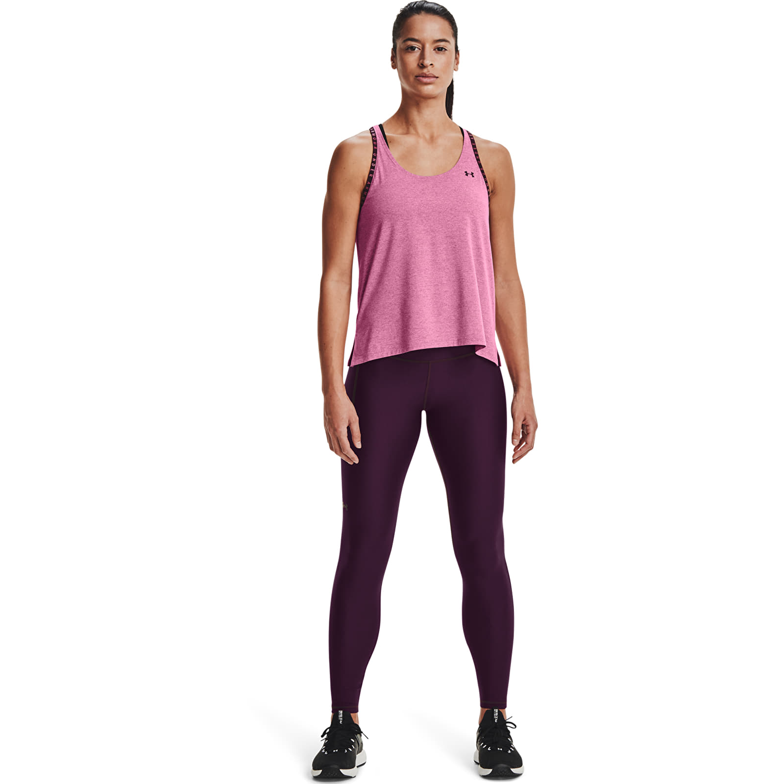 Hosen Under Armour Hg Hirise Leg Ns Purple
