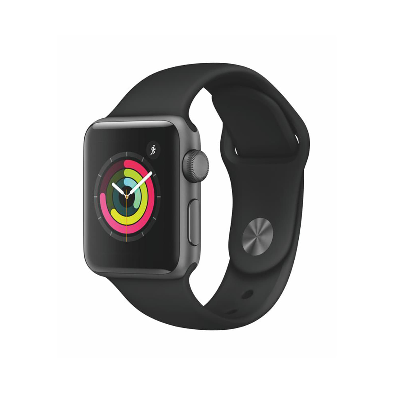 Ceasuri Apple Watch Series 3 38mm Space Grey Aluminium Case With Black Sport Band Black