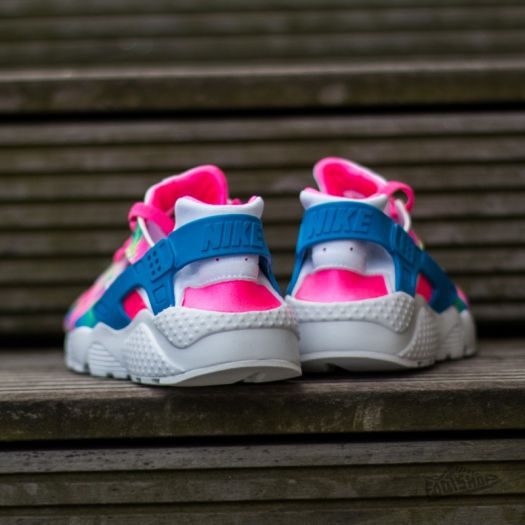 Nike huarache hot sale blue pink