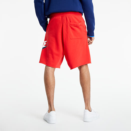 red nike alumni shorts
