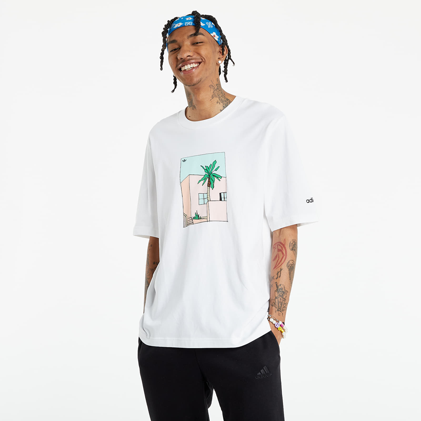 Adidas hand drawn tee store