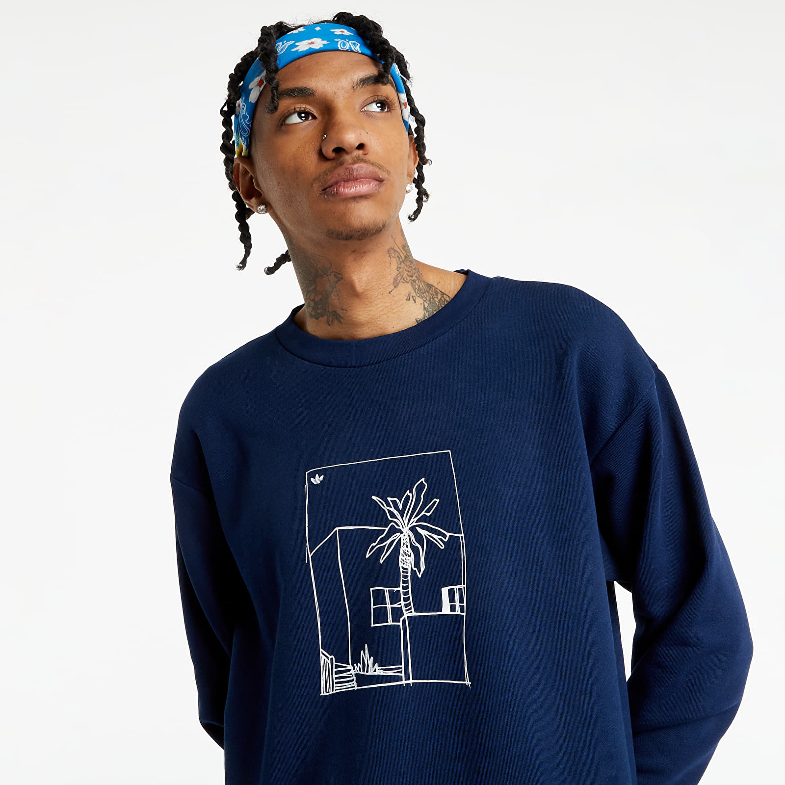 Hettegensere og sweatshirts adidas Graphic Crewneck Collegiate Navy
