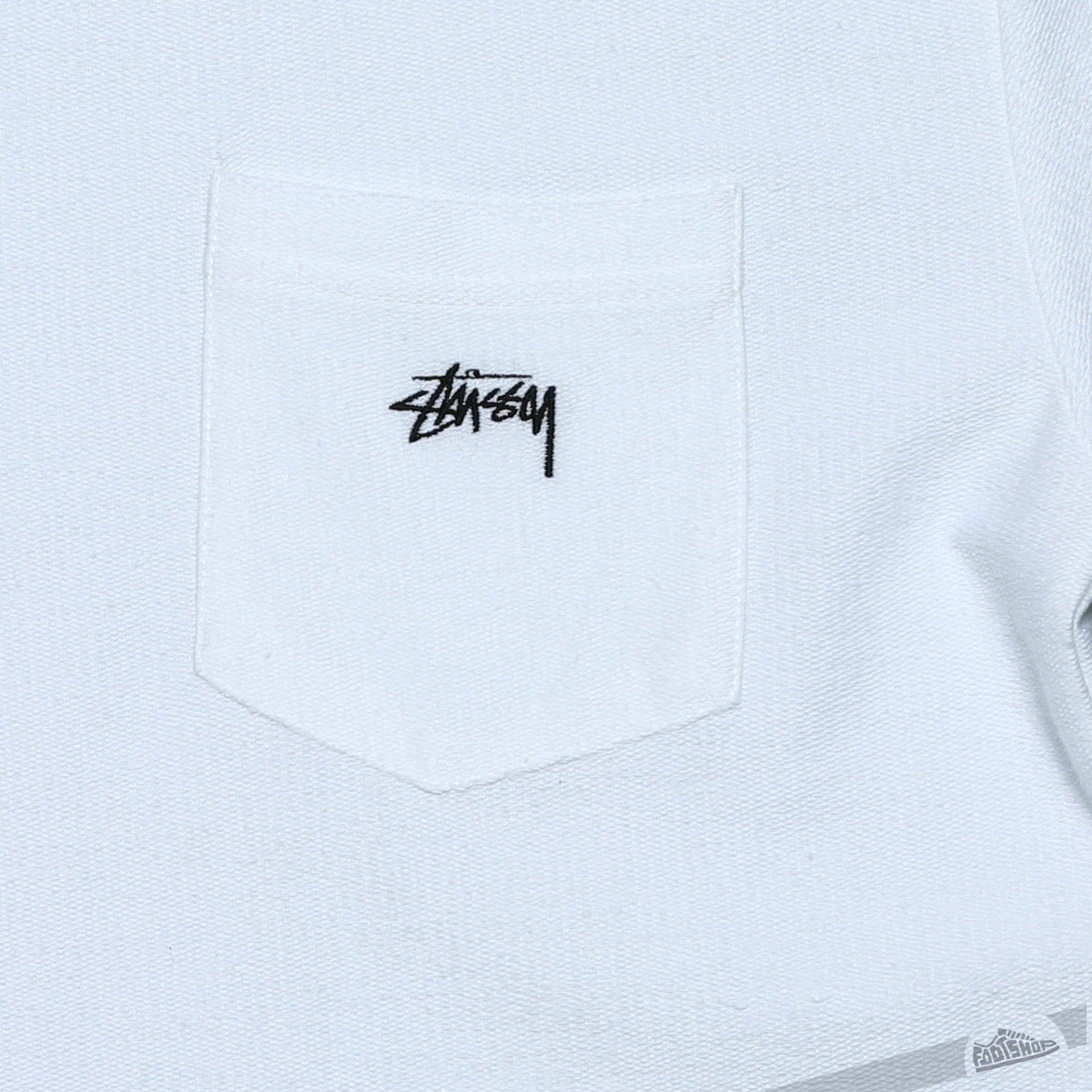 Pólók és ingek Stüssy Reverse Terry Pocket Tee White