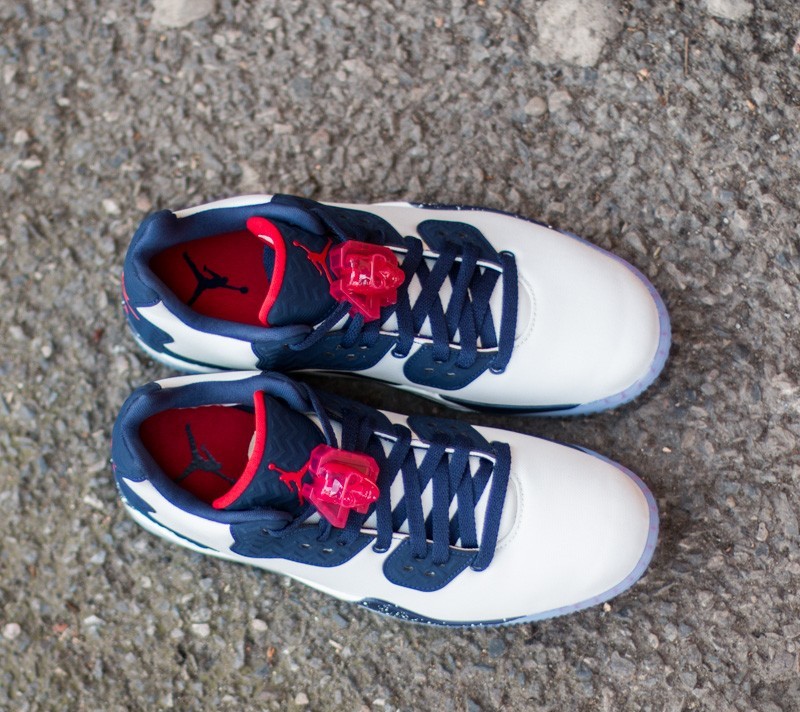 Herresko Air Jordan Spike Forty Low Sail/ University Red-Mid Navy