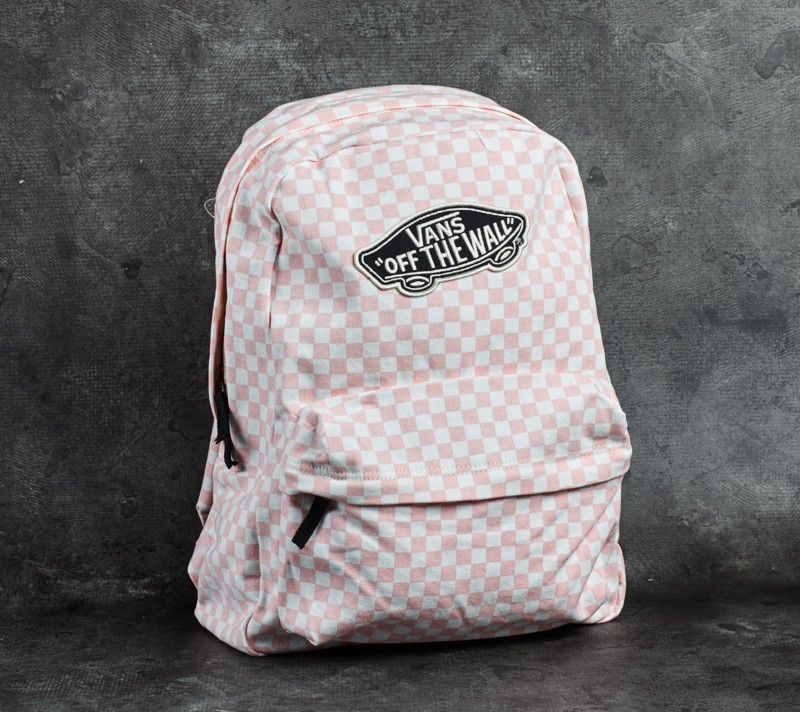 Pink checkerboard 2025 vans backpack