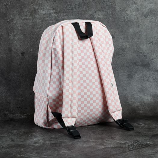 Vans pink clearance and white backpack