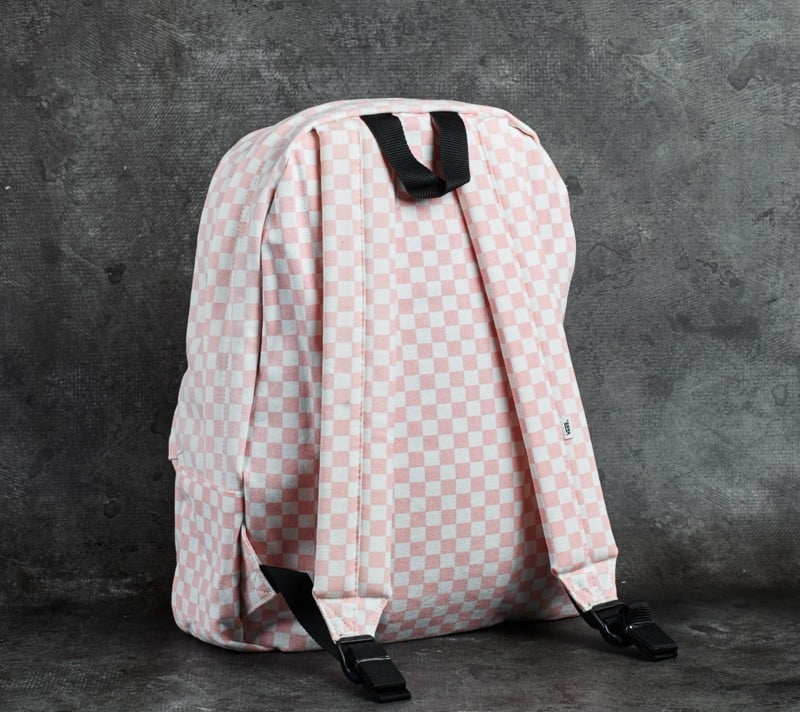 Light pink checkered vans backpack hotsell