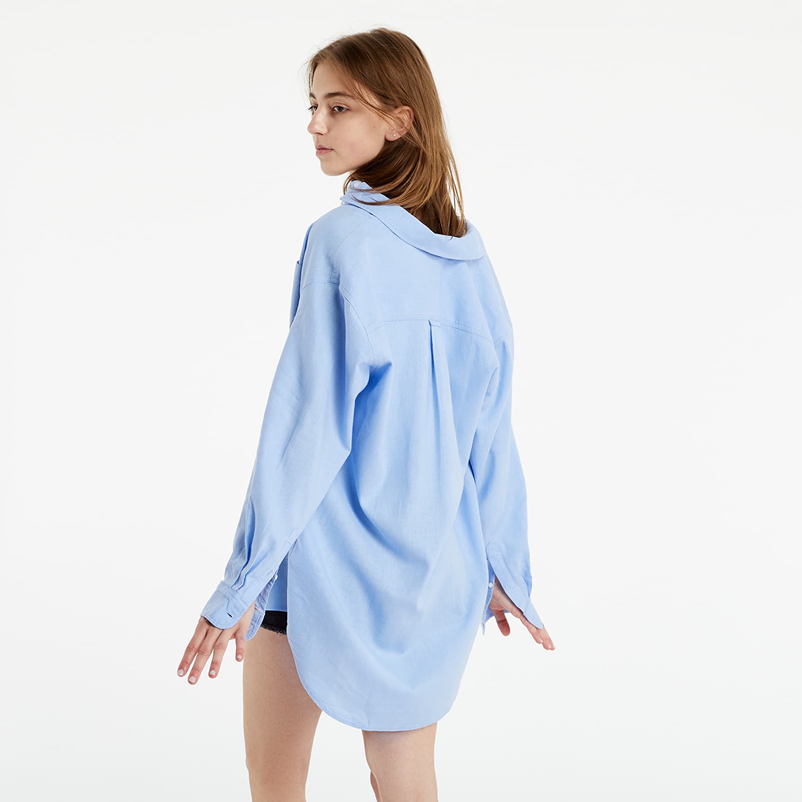 Camice Tommy Jeans Relaxed Long Shirt Moderate Blue