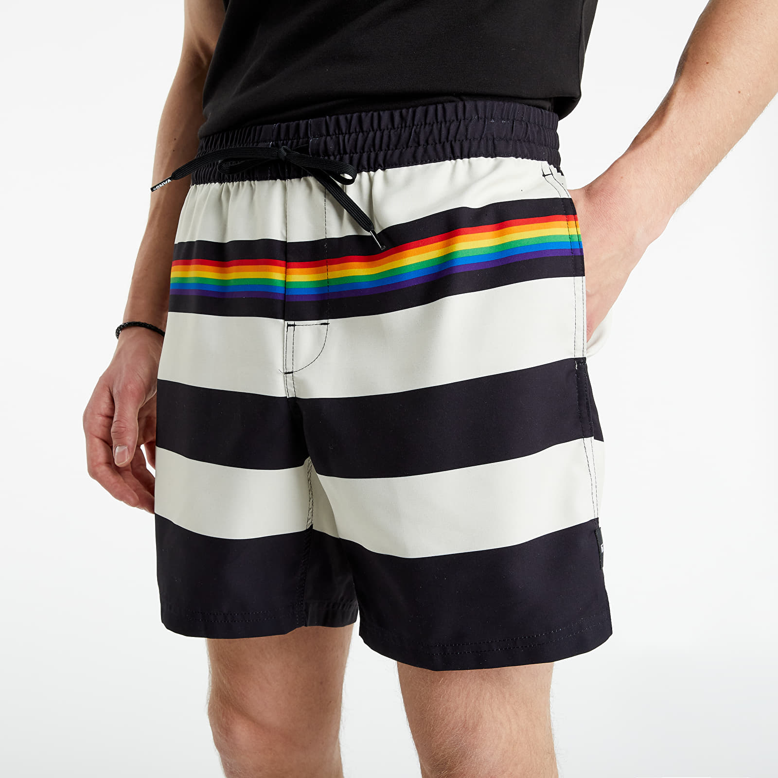 Pantalones cortos Vans Pride Stripe Volley Shorts Black/ Rainbow