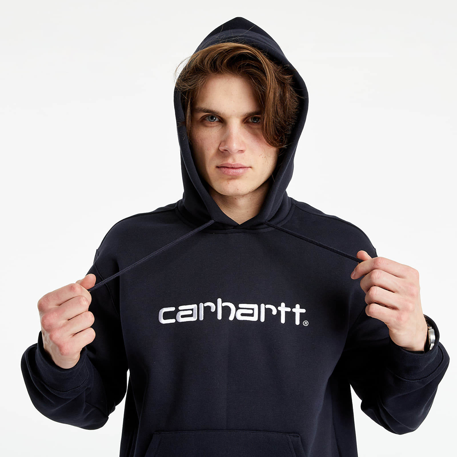 Carhartt on sale navy hoodie