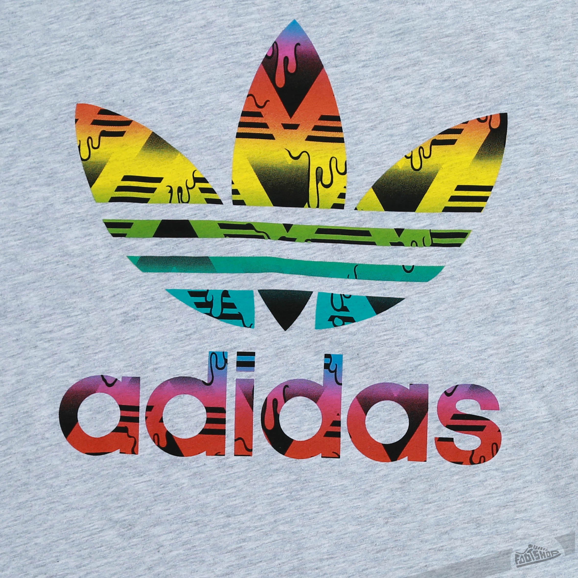 T-Shirts und Hemden adidas Originals Trefoil Tee Light Grey