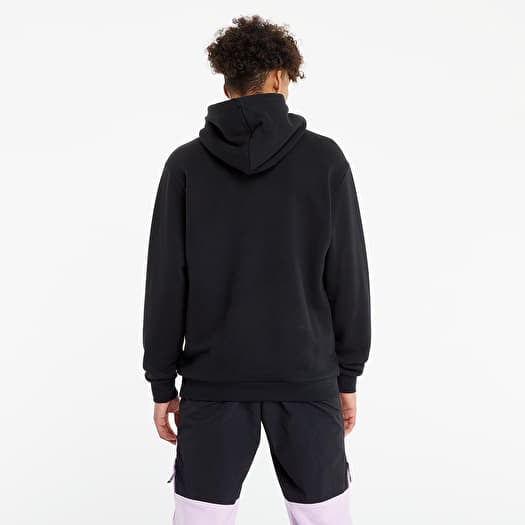Adidas trefoil pullover top hoodie in black