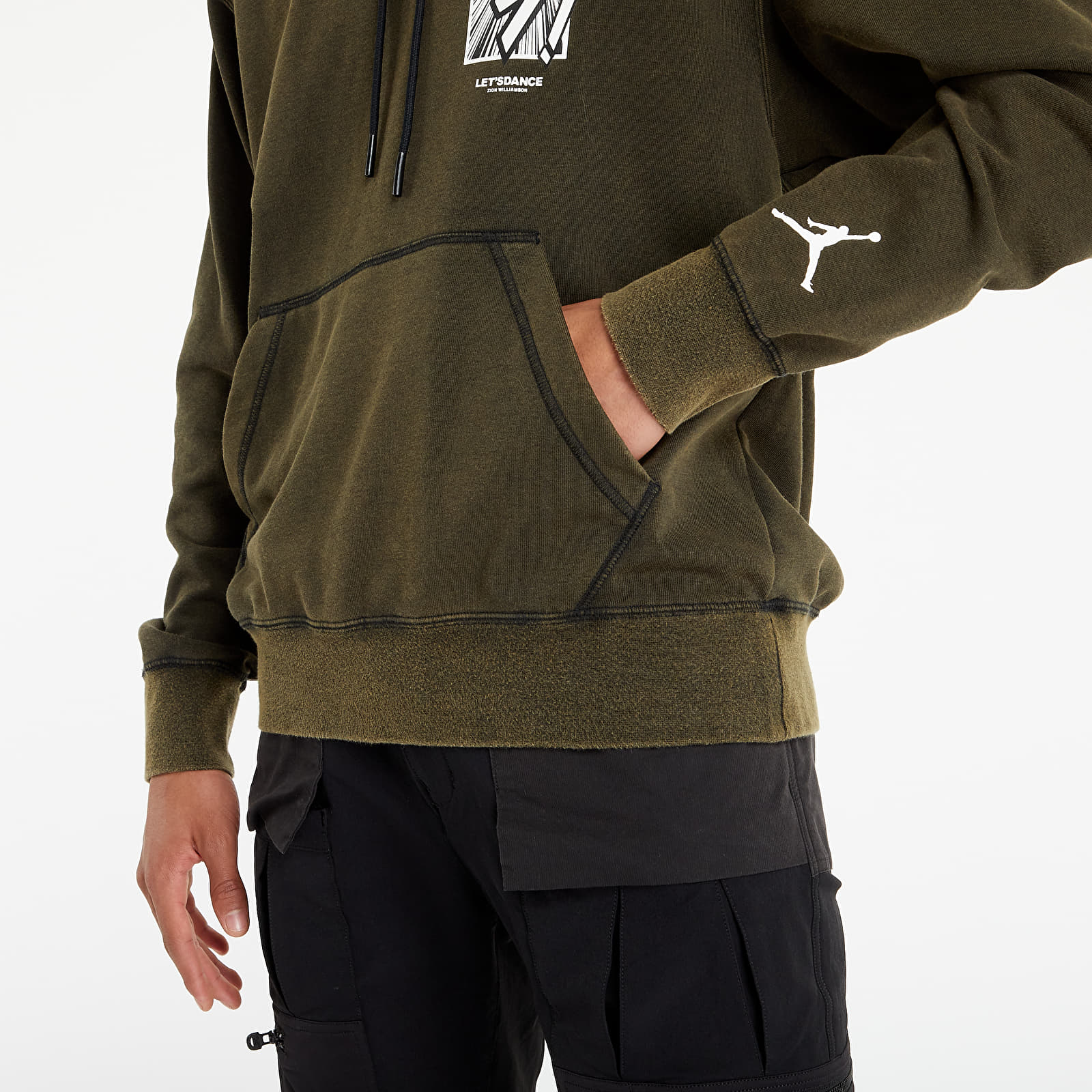 Hættetrøjer og sweatshirts Jordan Zion Dri-Fit Perf Fleece Hoodie Black/ White