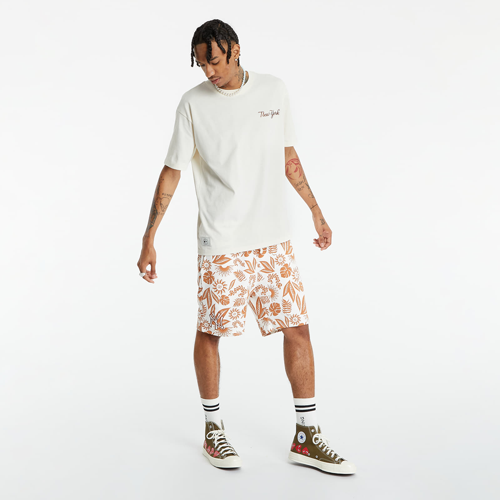 Calções New Era Mlb Floral Aop New York Yankees Sfptof