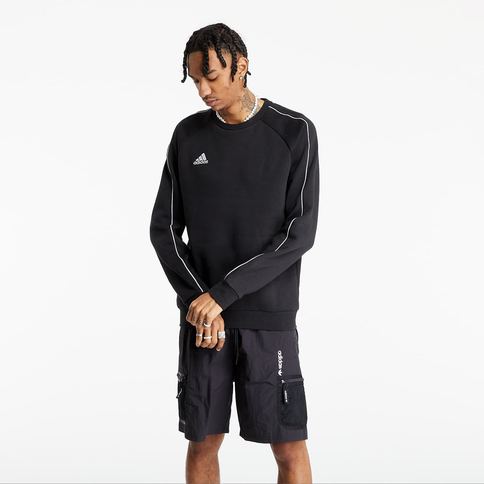 Sweatjacken und Sweatshirts adidas Performance Core 18 Sweatshirt Black/ White