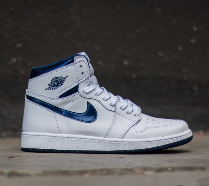 Damesko Air Jordan 1 Retro High OG (BG) White/ Midnight Navy