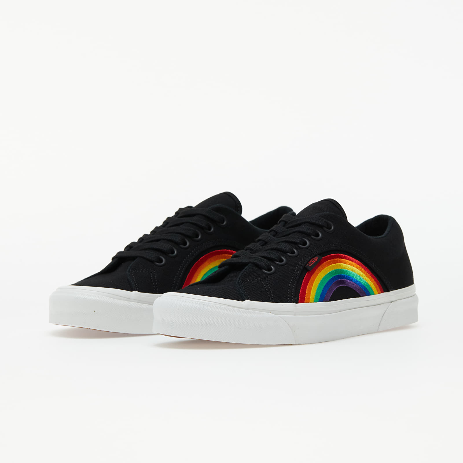 Black vans sale rainbow sole