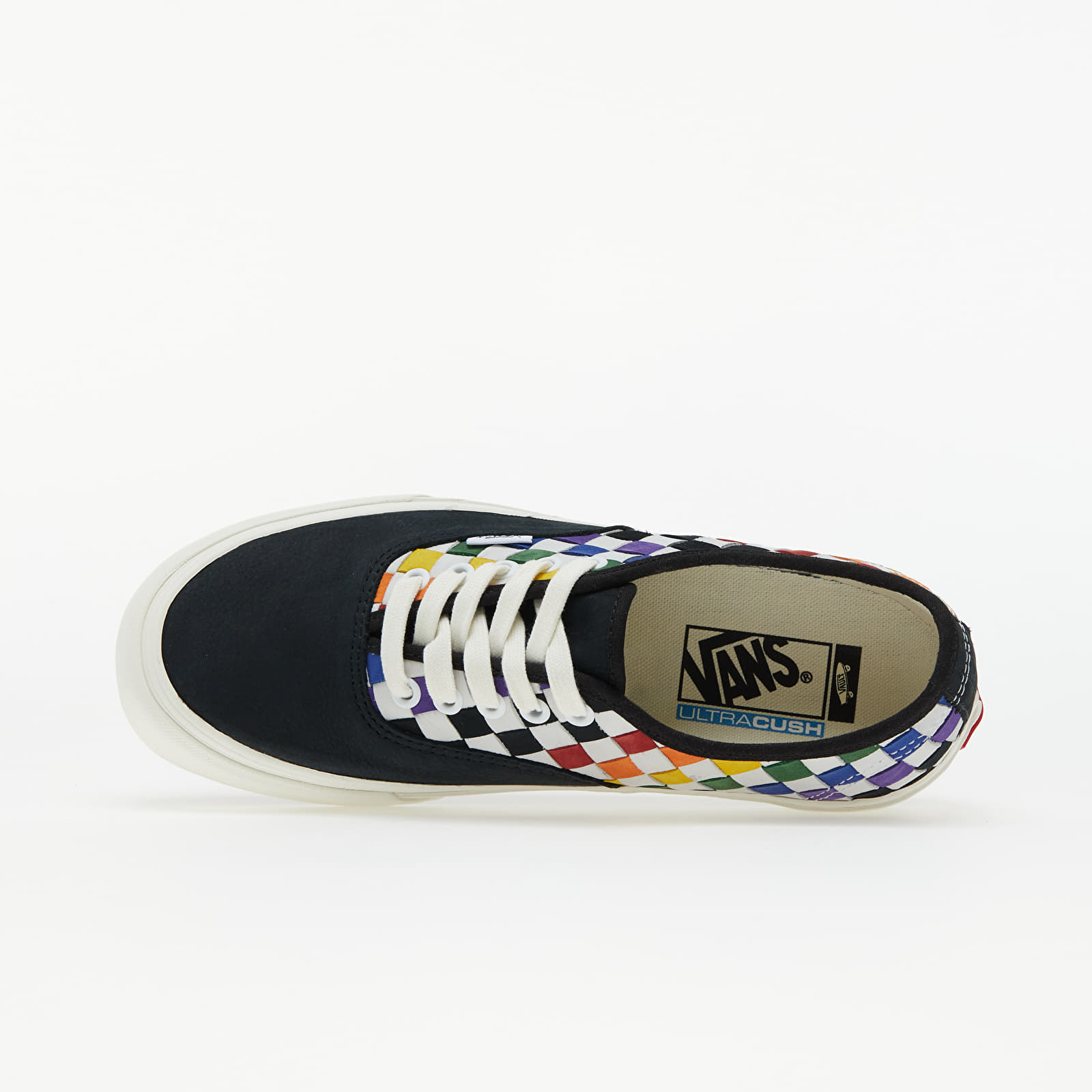 Herren Sneaker und Schuhe Vans Vault Authentic LX (Pride) Woven Leather/ Rainbow/ Marshmallo