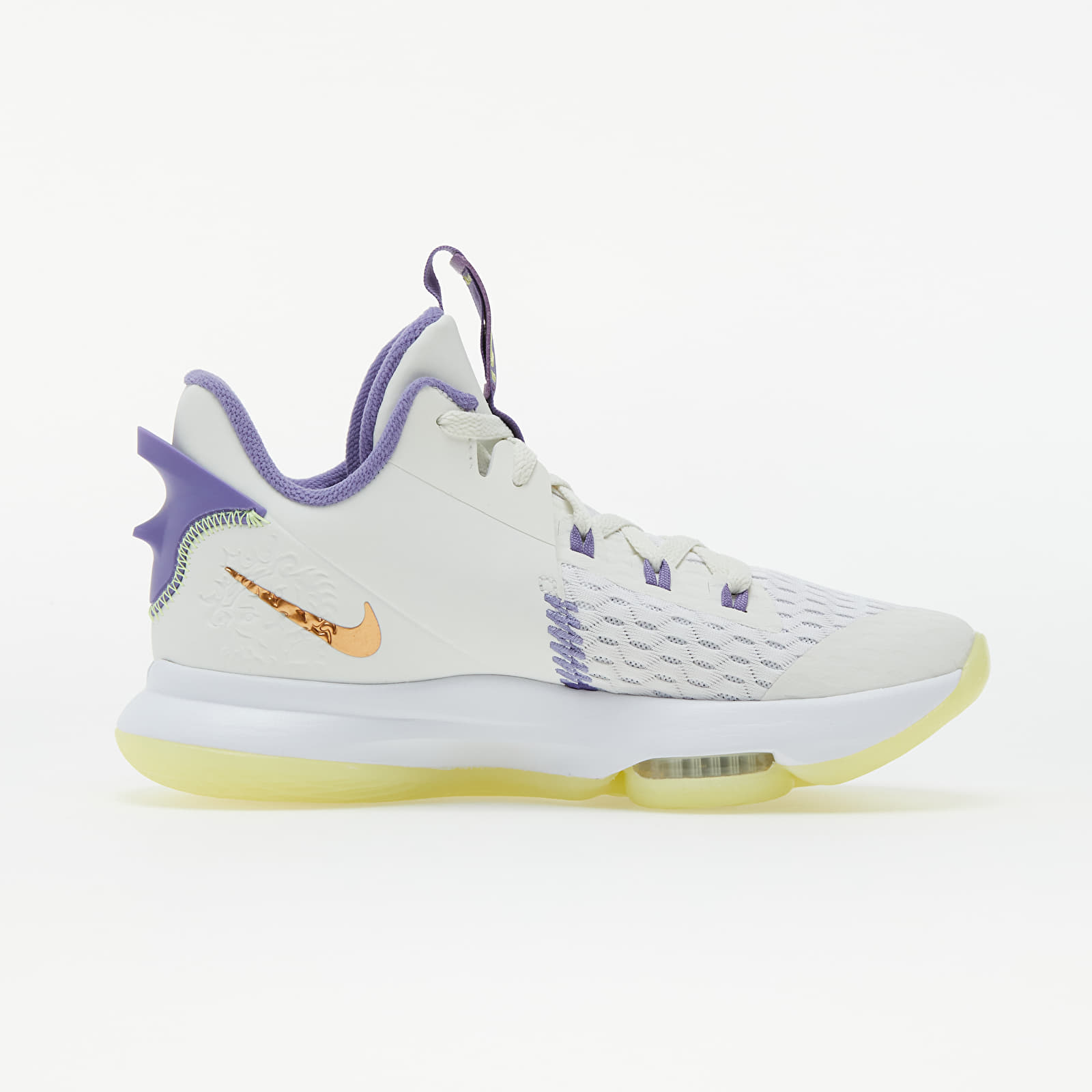Pánské tenisky a boty Nike LeBron Witness 5 Summit White/ Mtlc Bronze-White-Lt Zitron