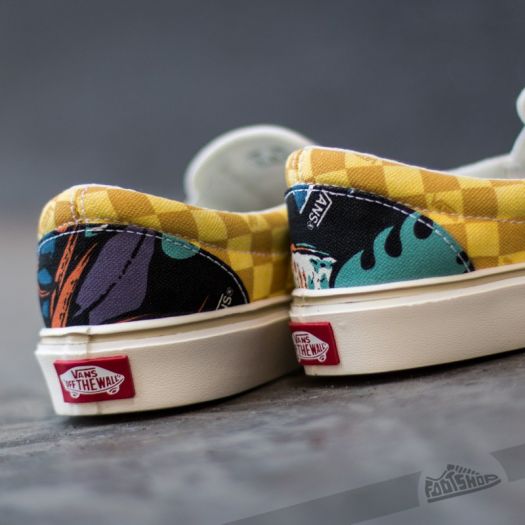Vans checkerboard yellow best sale black