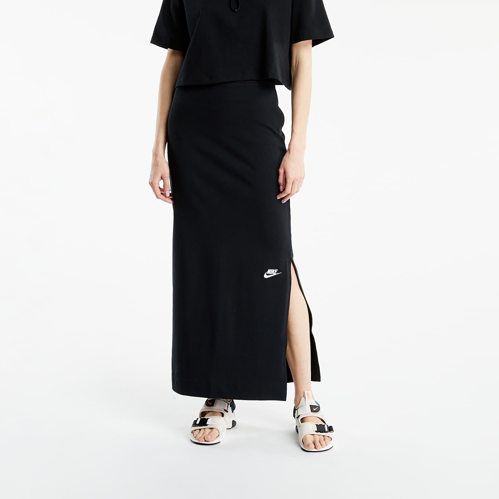 Krila  Nike Sportswear W Skirt Maxi Jrsy Black/ White