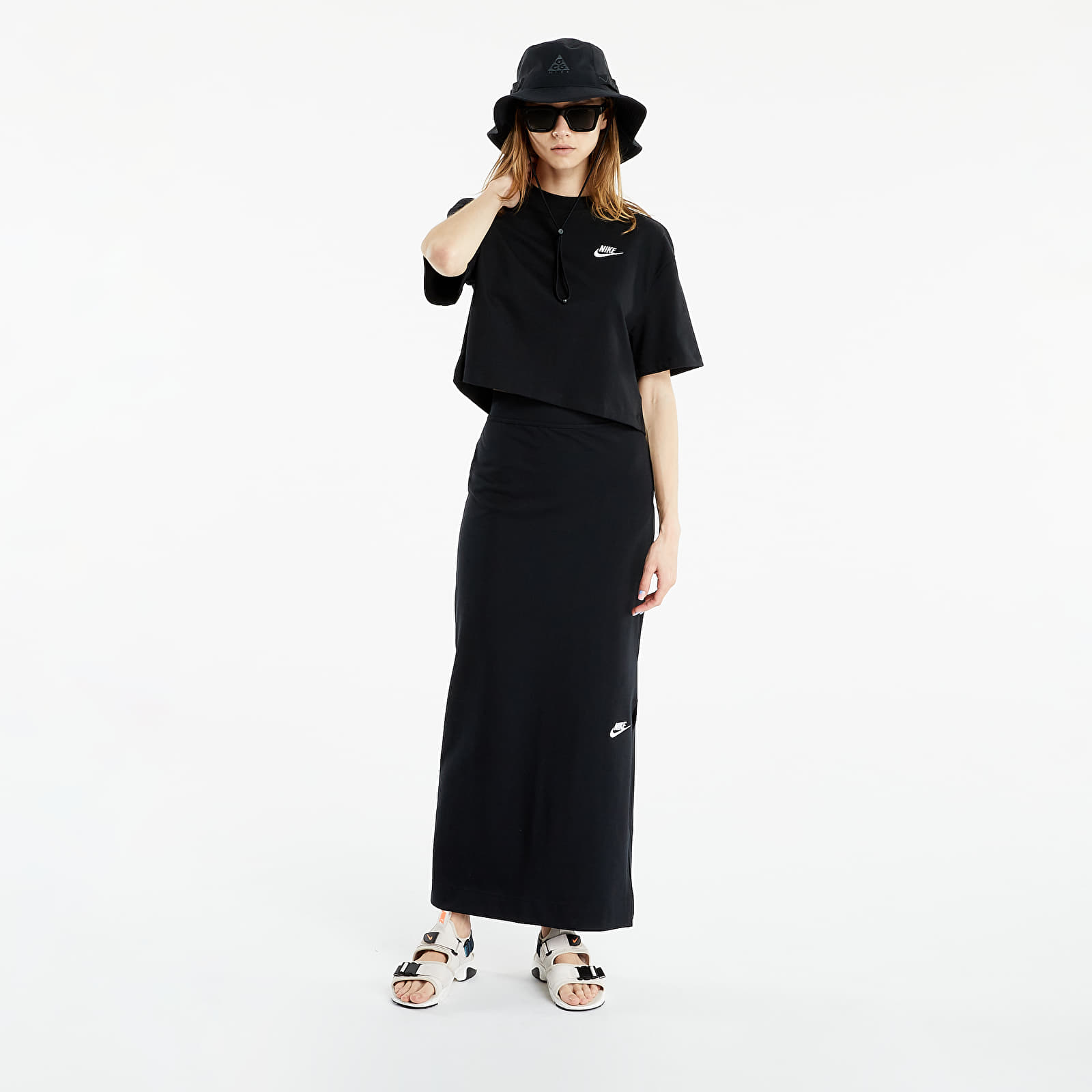 Krila  Nike Sportswear W Skirt Maxi Jrsy Black/ White