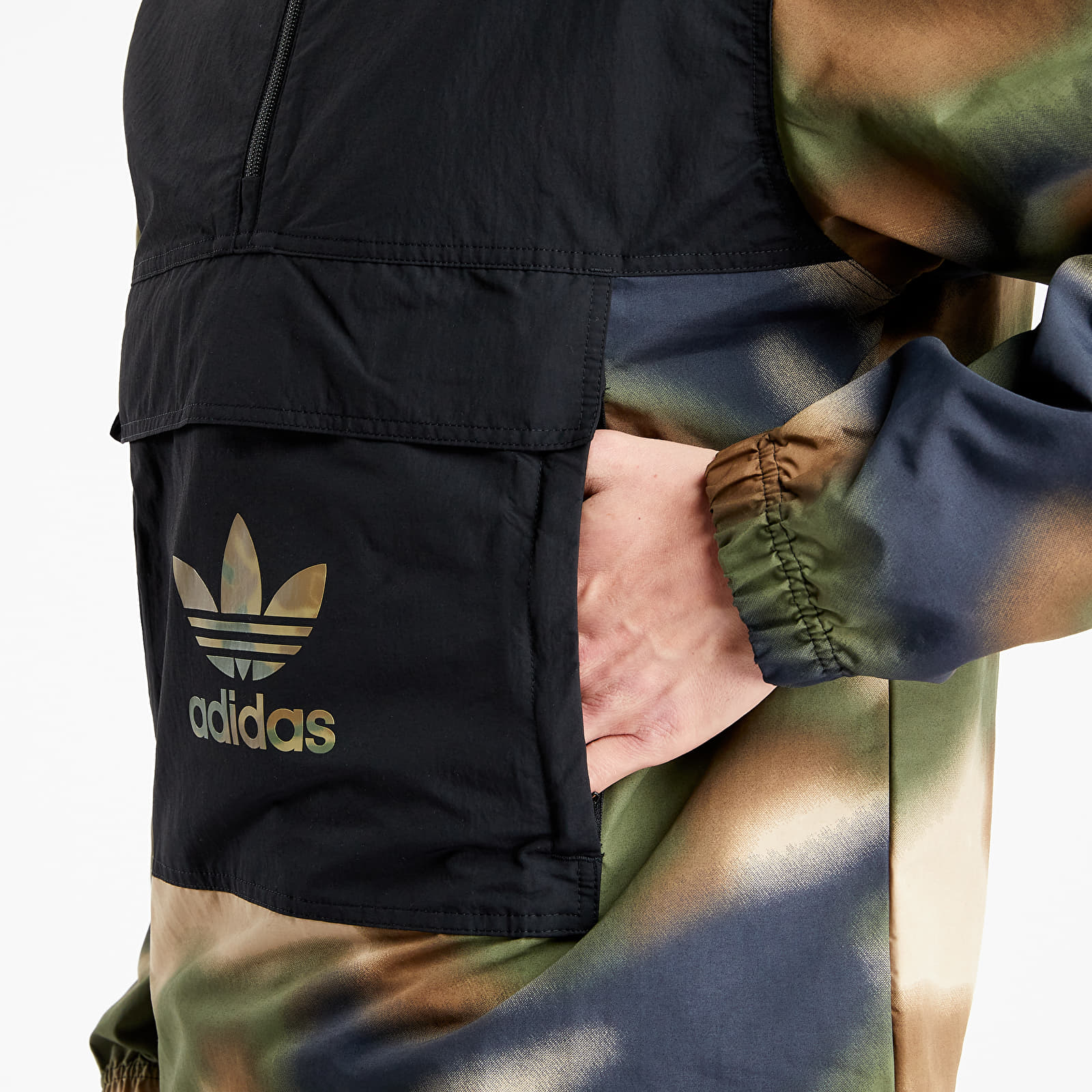 Adidas originals split khaki camo windbreaker sale