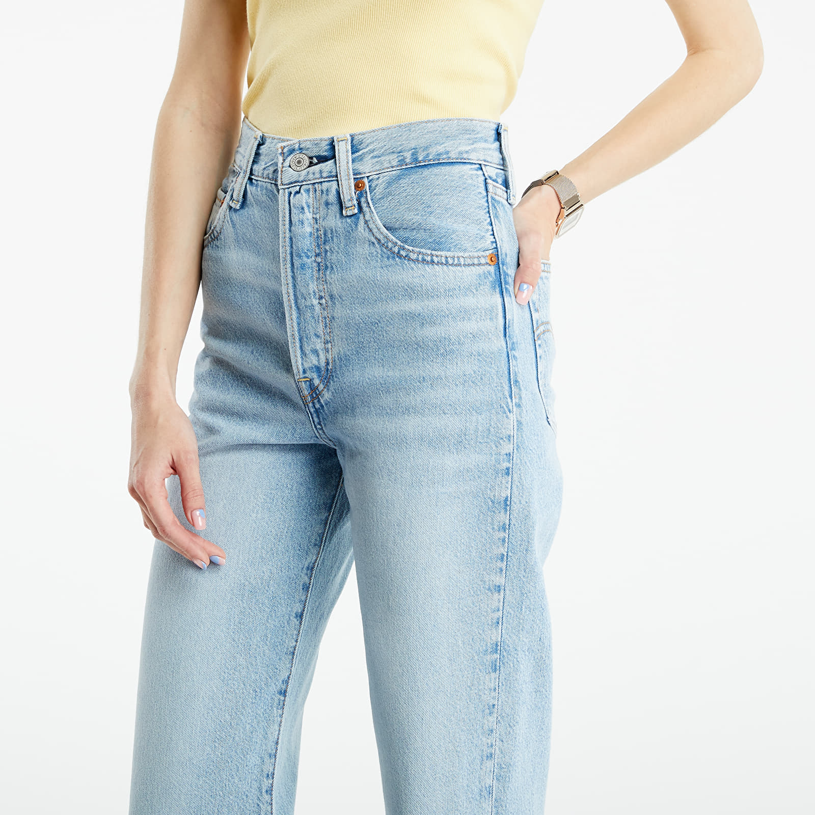 Farmerek és nadrágok Levi's® Ribcage Straight Ankle Jeans Blue
