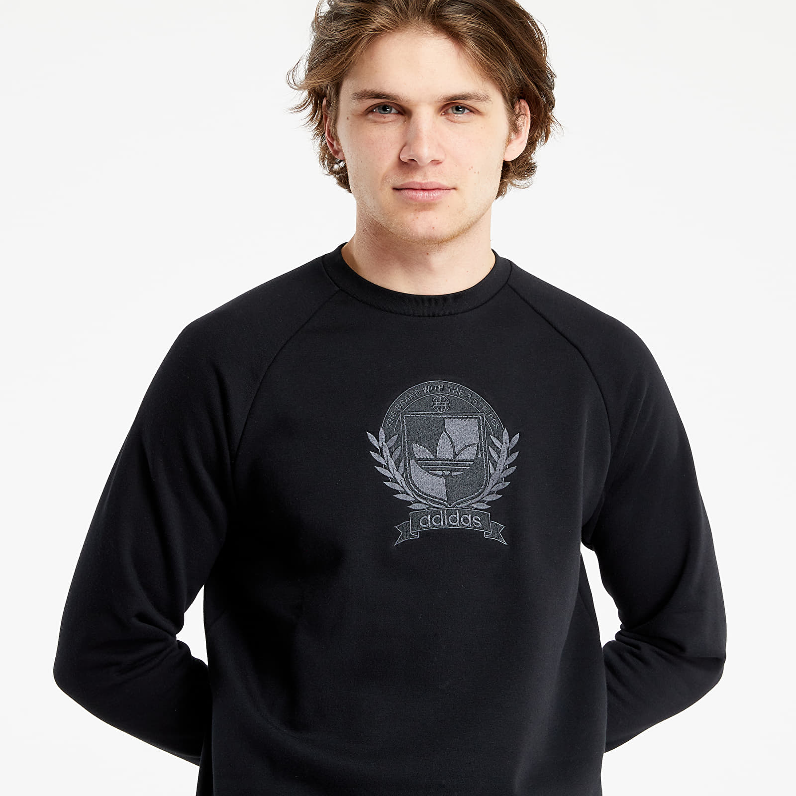 Hoodies and sweatshirts  adidas Originals Collegiate Crest Crew Sweatshirt Black