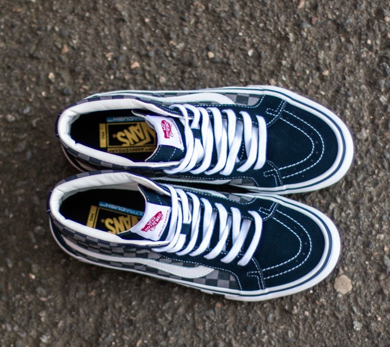 Férfi cipők Vans Sk8-Hi Pro (50th) '83 Checker/ Blue/ Grey